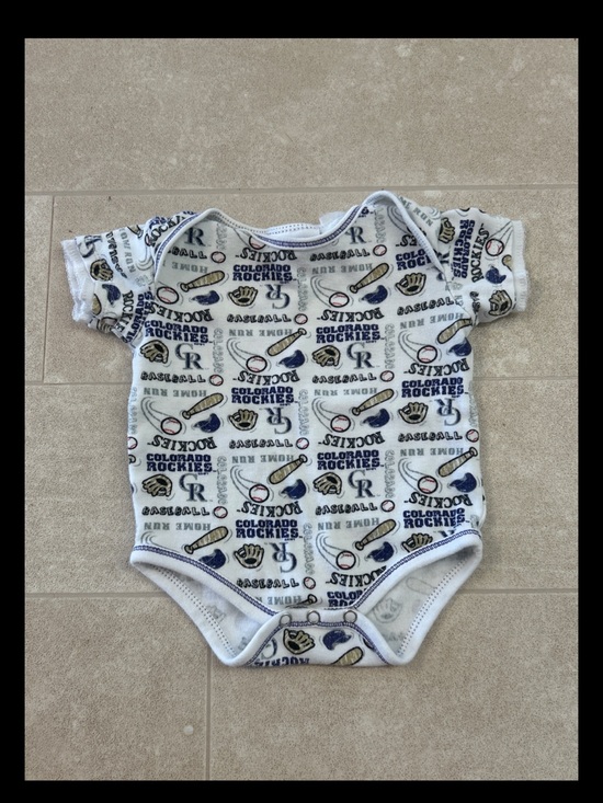 MLB Other - Colorado Rockies Baby One Piece 0/3 Cotton Months Team Athletics Baseball MLB